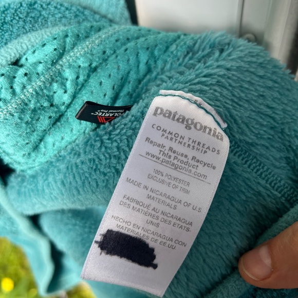 Patagonia re-tool half-snap pullover size large teal color - Picture 4 of 5